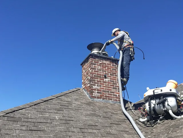 Dedicated Greeley Chimney Sweep team member cleaning a chimney in Greeley, CO