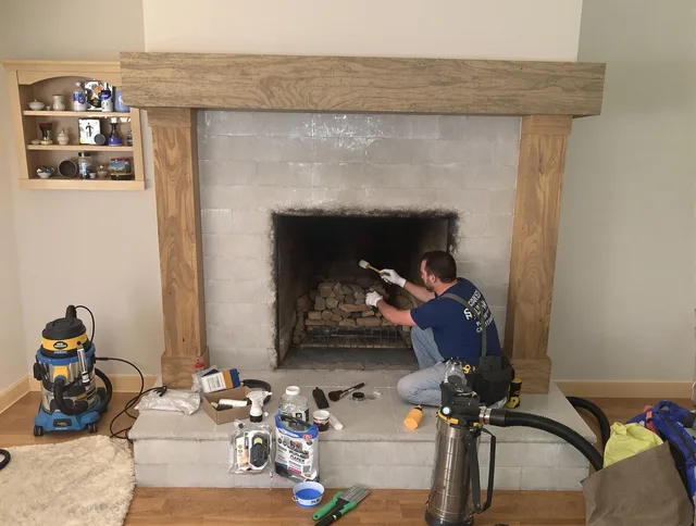 Detailed creosote removal process by Greeley Chimney Sweep in Greeley, CO